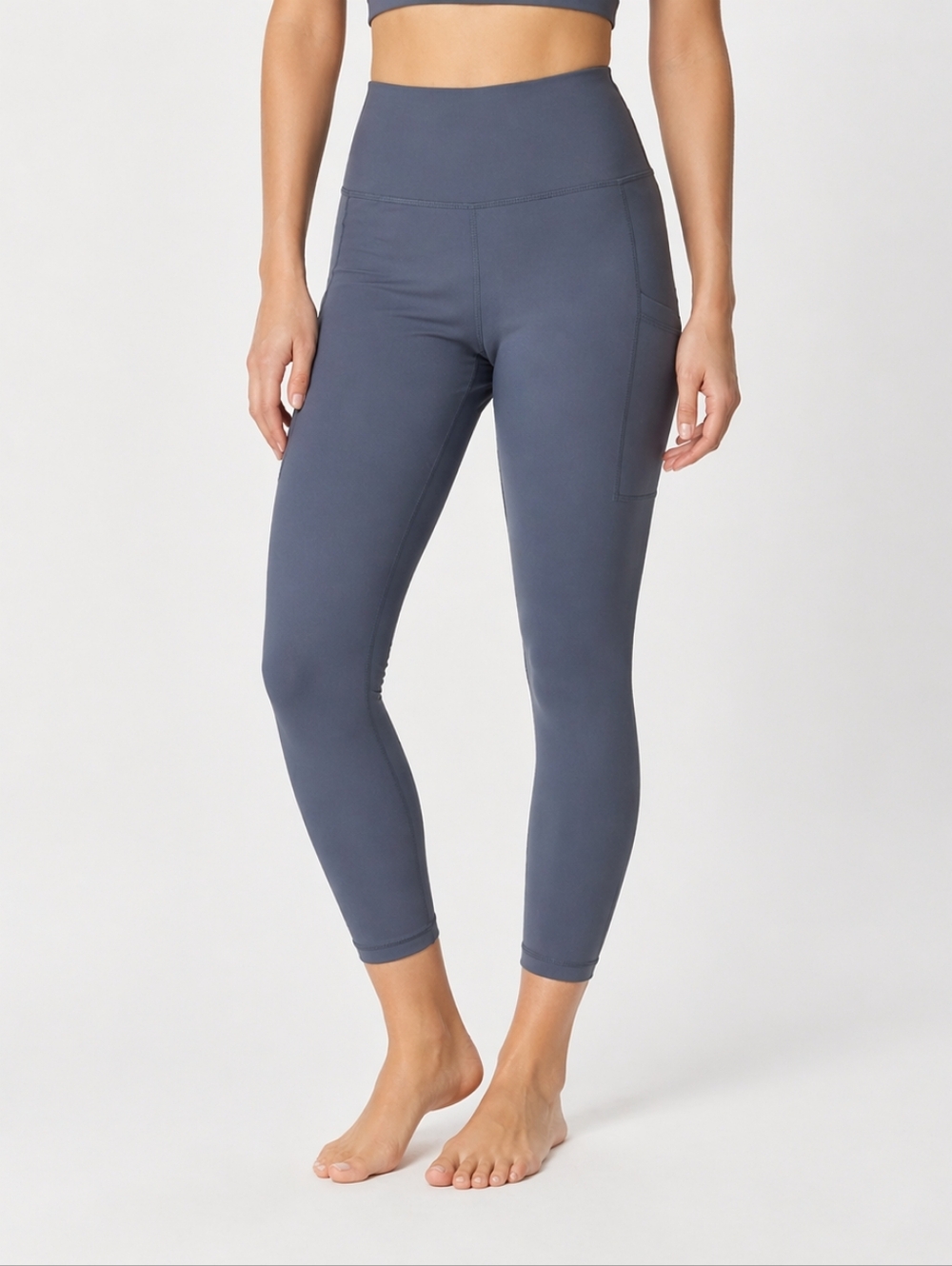 NWT Zella The Daily High Waist Pocket 7/8 Leggings in Slate Gray Blue, Medium